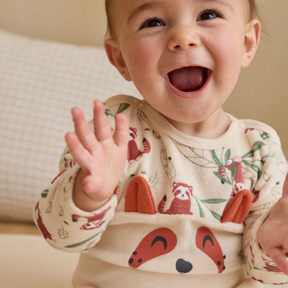 Petit Béguin Pyjama bébé en velours Gustin