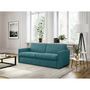 Voir la diapositive 6 : Canapé convertible 140 cm  système couchage express 3 places en tissu Gris clair ALICE 