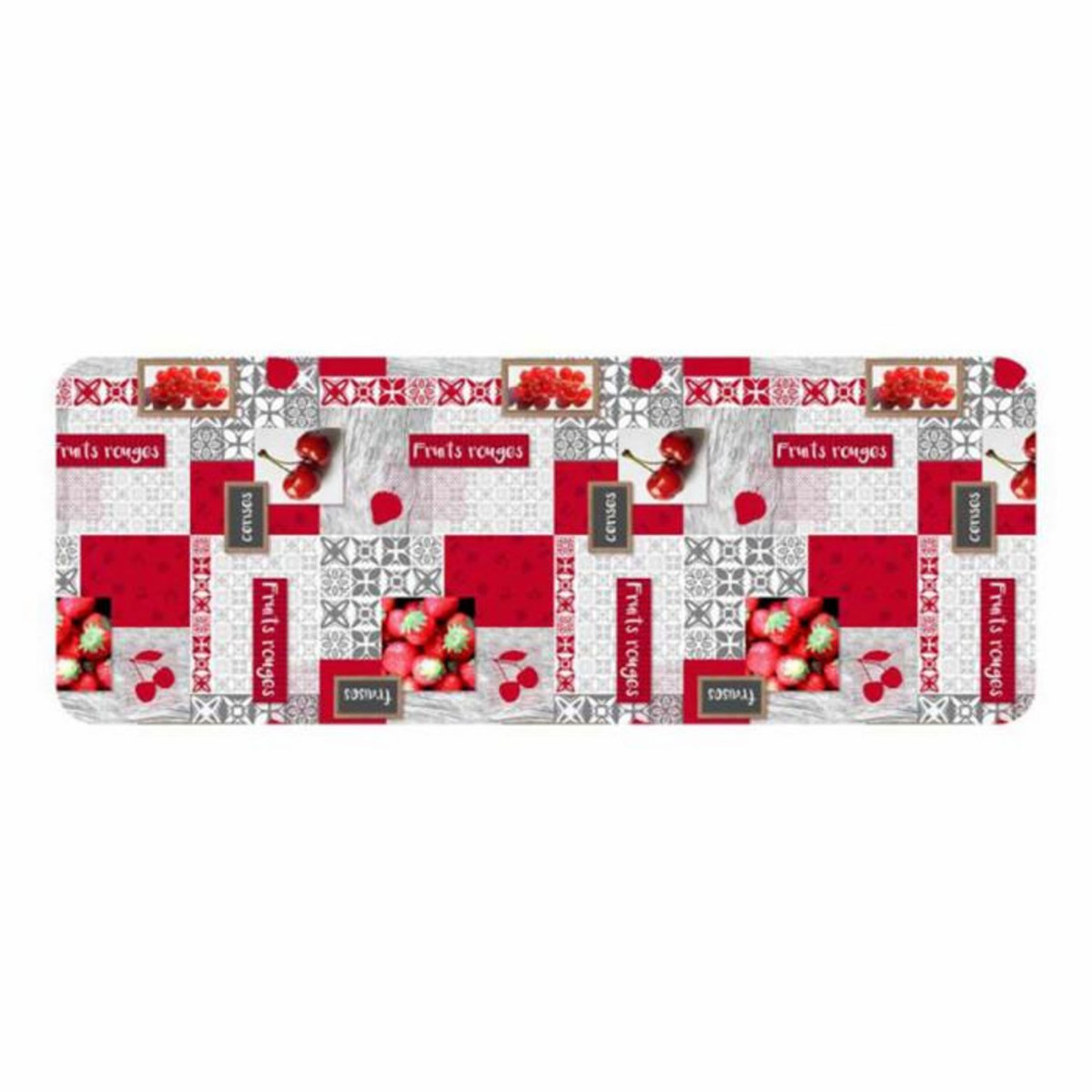 Paris Prix Tapis Déco Imprimé  Fraisia  45x120cm Rouge