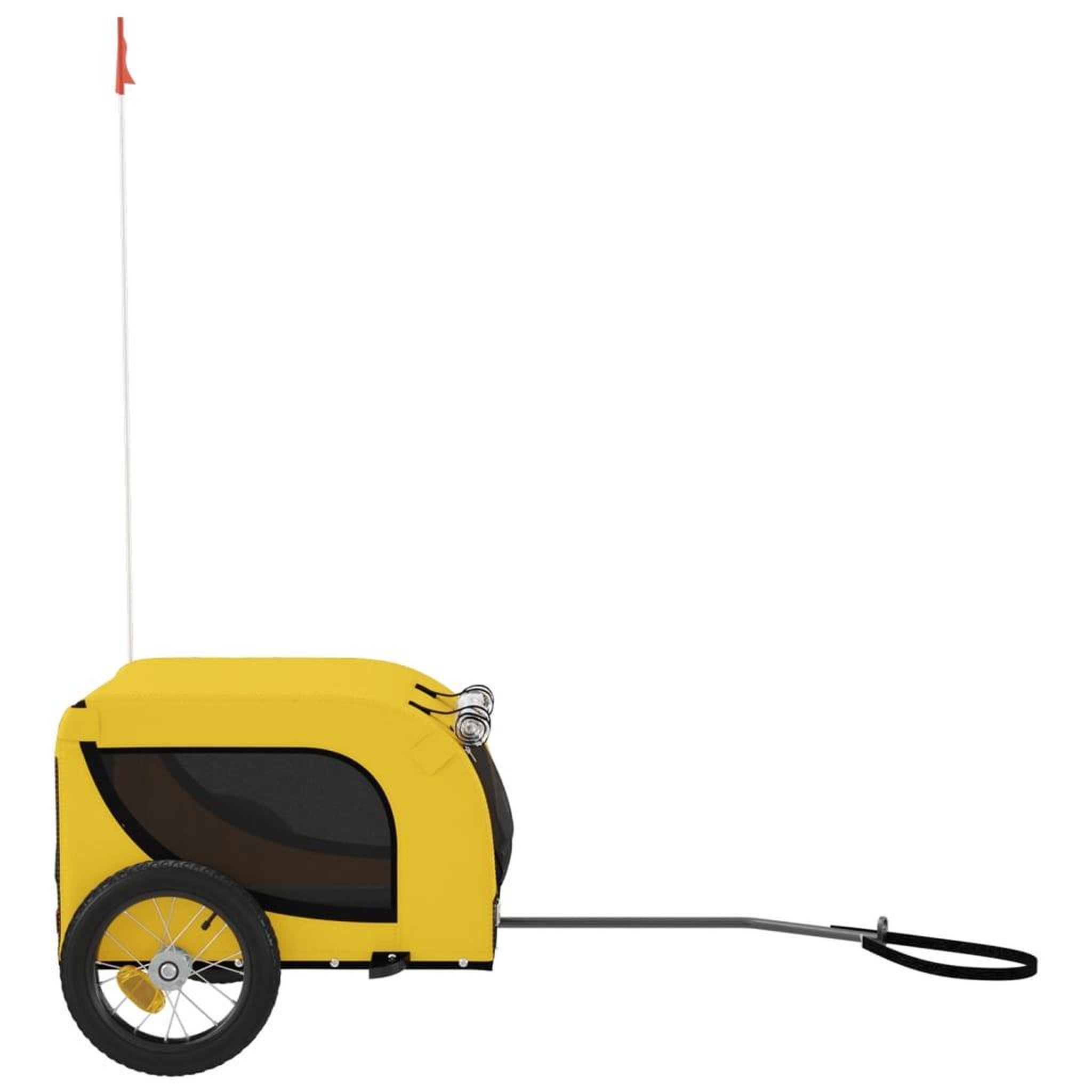 Voir la diapositive 5 : VIDAXL Remorque de velo pour animaux de compagnie jaune et noir