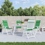 VIDAXL Coussins de chaise a dossier haut lot de 4 vert tissu oxford