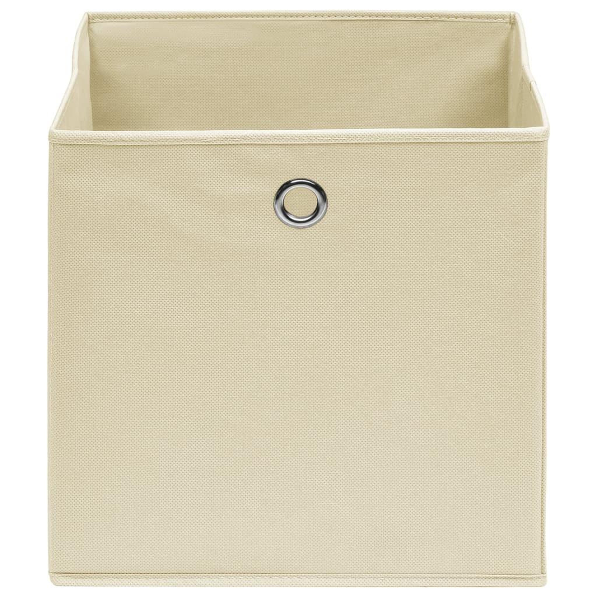 Voir la diapositive 3 : VIDAXL Boîtes de rangement 10 pcs Tissu intisse 28x28x28 cm Creme