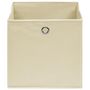 Voir la diapositive 3 : VIDAXL Boîtes de rangement 10 pcs Tissu intisse 28x28x28 cm Creme