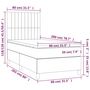 Voir la diapositive 6 : VIDAXL Sommier a lattes de lit avec matelas et LED Gris fonce 80x200cm