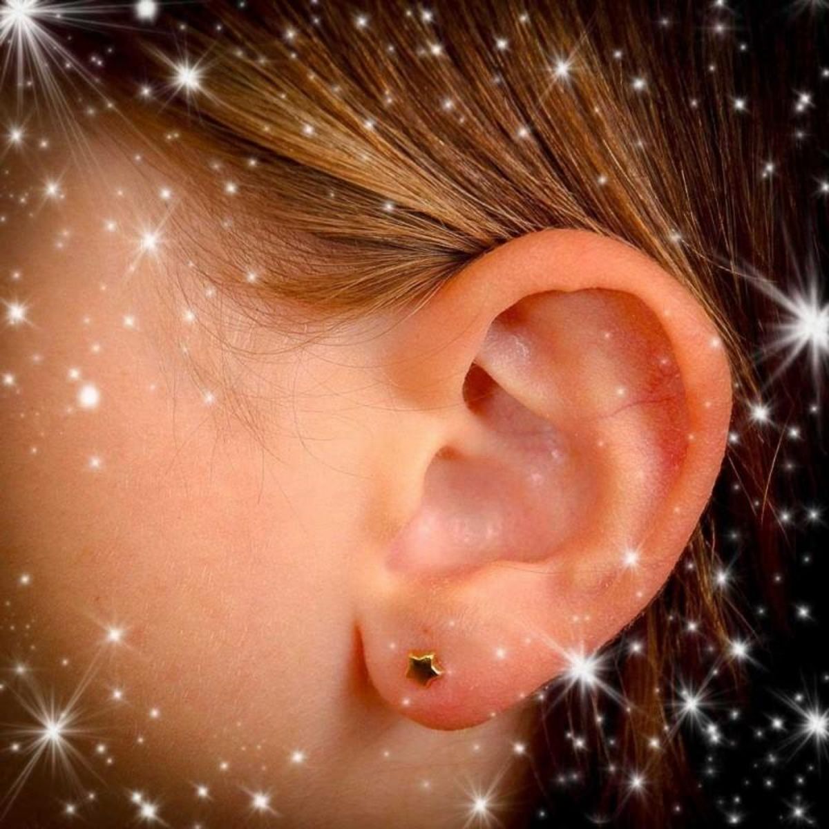 L'ATELIER D'AZUR Boucles d'Oreilles  Or 18 Carats 750/000  Jaune - Etoiles