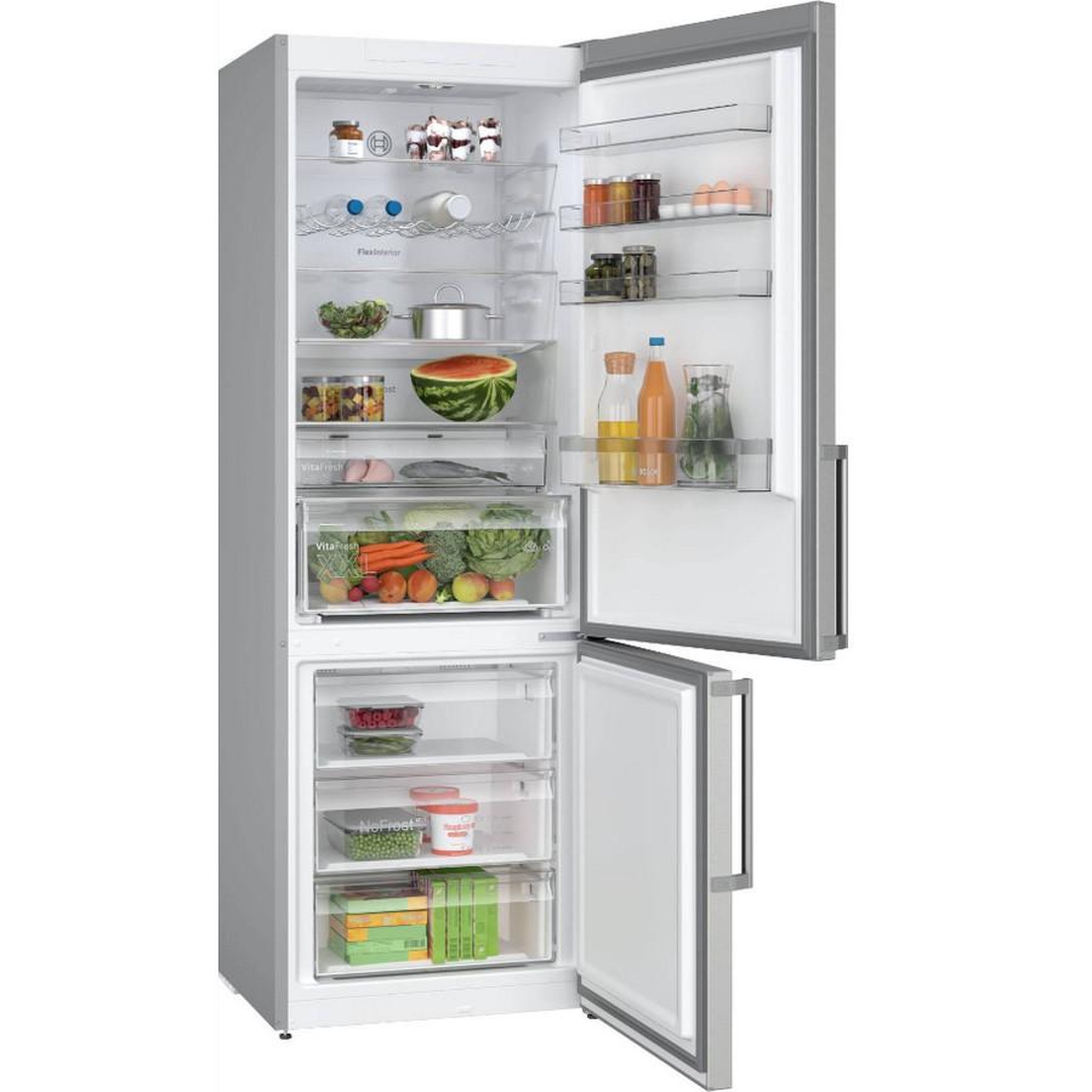 Voir la diapositive 3 : BOSCH Réfrigérateur combiné 70cm 440l nofrost inox - KGN497ICT