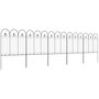 Voir la diapositive 1 : OUTSUNNY Lot de 5 clôtures de jardin décoratives en métal avec ornements - dim. totales 305L x 79,5H cm - noir