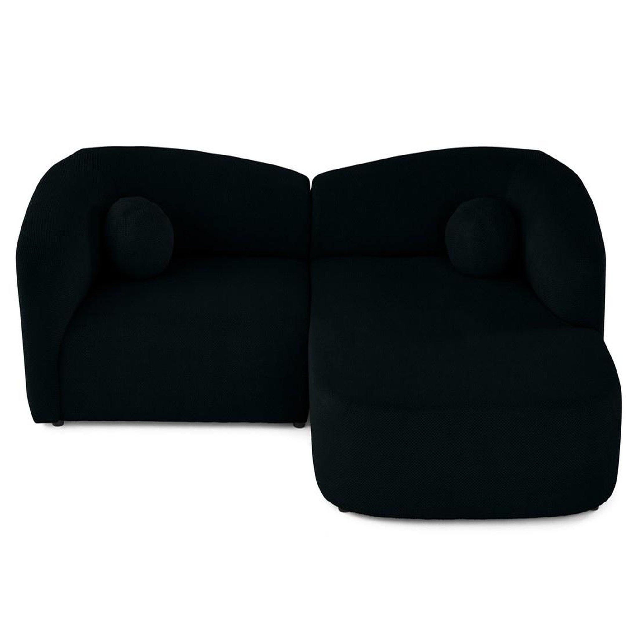 Voir la diapositive 2 : LISA DESIGN Charles - canapé d'angle droit 4 places en velours texturé