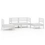 Voir la diapositive 2 : VIDAXL Salon de jardin 4 pcs Blanc Bois de pin massif