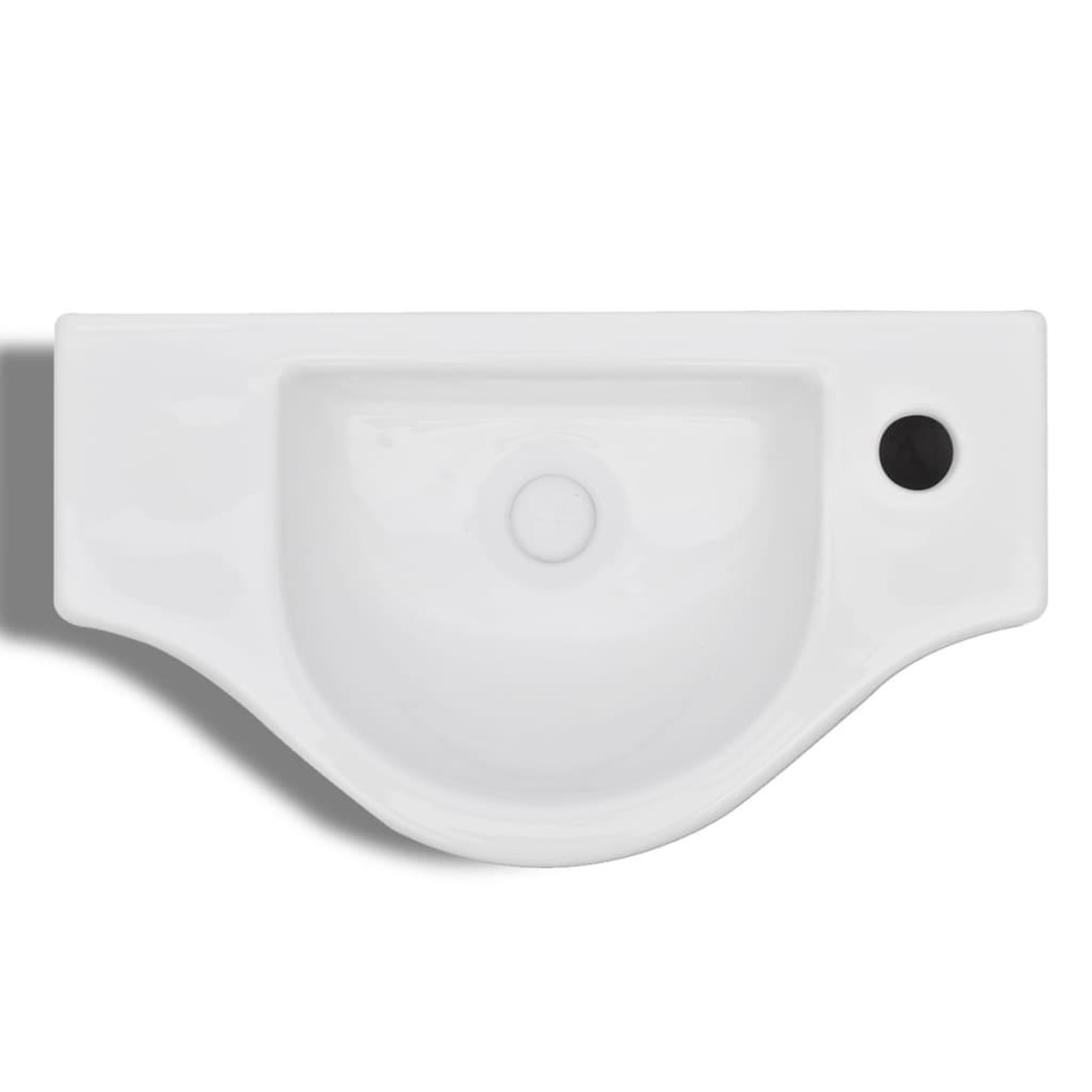 Voir la diapositive 5 : VIDAXL Vasque a trou pour robinet ceramique blanc pour salle de bain