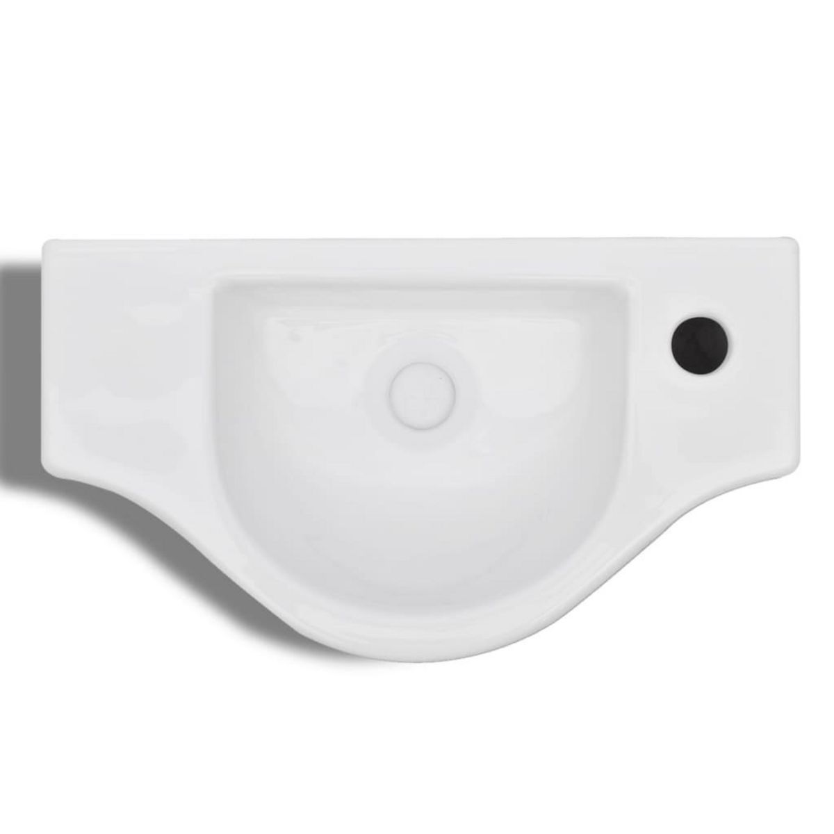 VIDAXL Vasque a trou pour robinet ceramique Blanc pour salle de bain