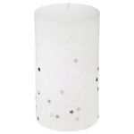 ATMOSPHERA Bougie Cylindre Paillettes  Colorama  340g Blanc