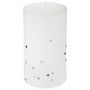 Voir la diapositive 1 : ATMOSPHERA Bougie Cylindre Paillettes  Colorama  340g Blanc