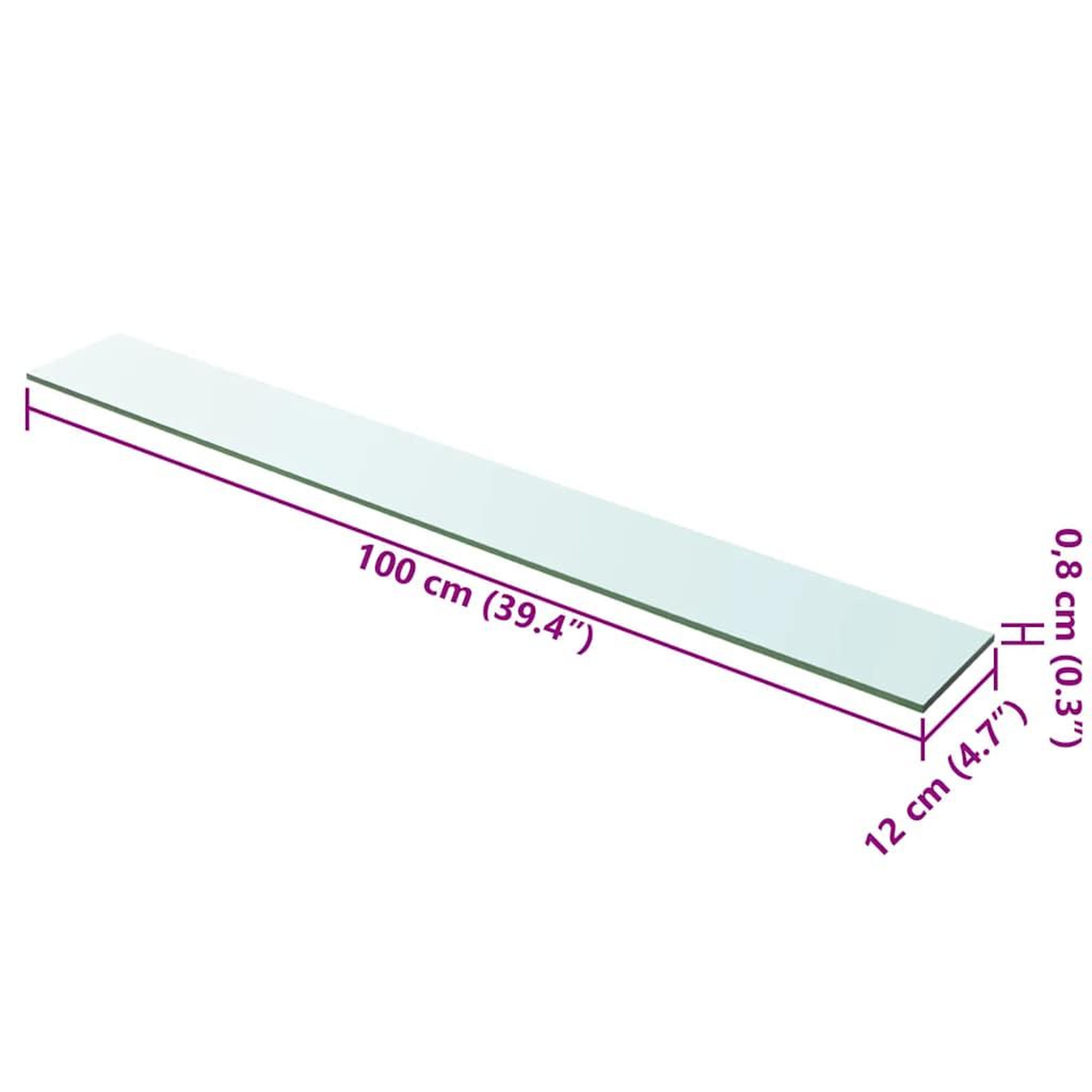 Voir la diapositive 5 : VIDAXL Panneaux d'etagere 2 pcs Verre Transparent 100 x 12 cm