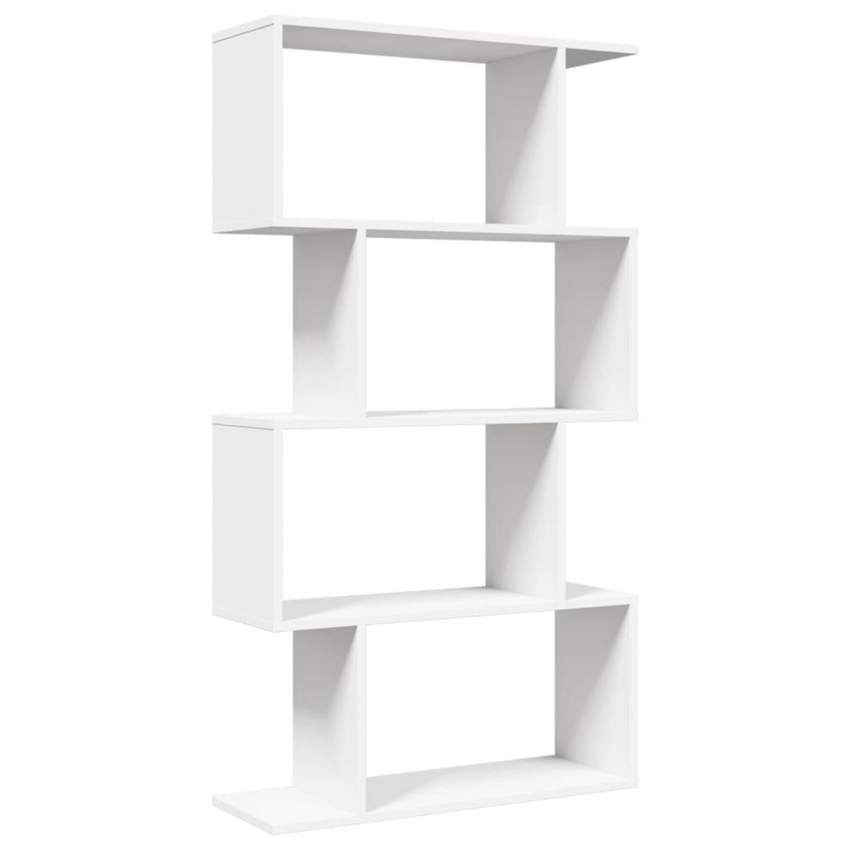 VIDAXL Etagere separatrice de piece a 4 niveaux blanc bois ingenierie