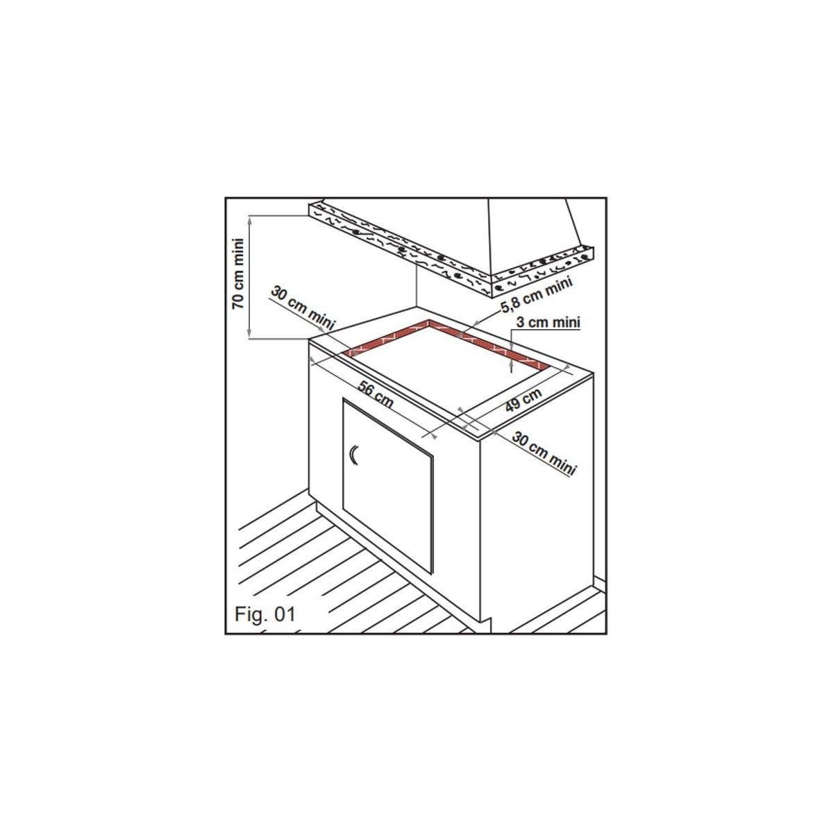 De Dietrich Plaque mixte induction gaz DPI4602HM