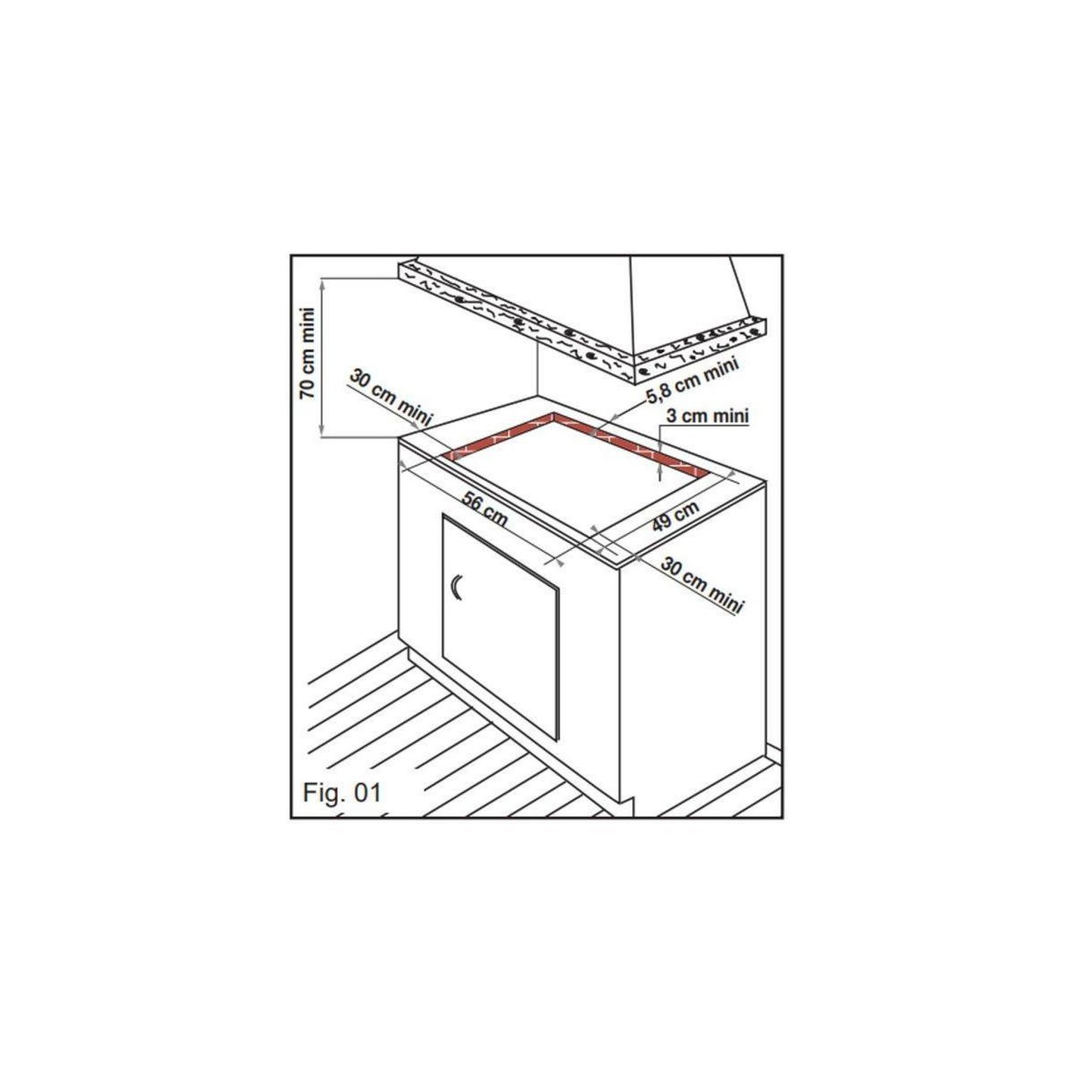 De Dietrich Plaque mixte induction gaz DPI4602HM