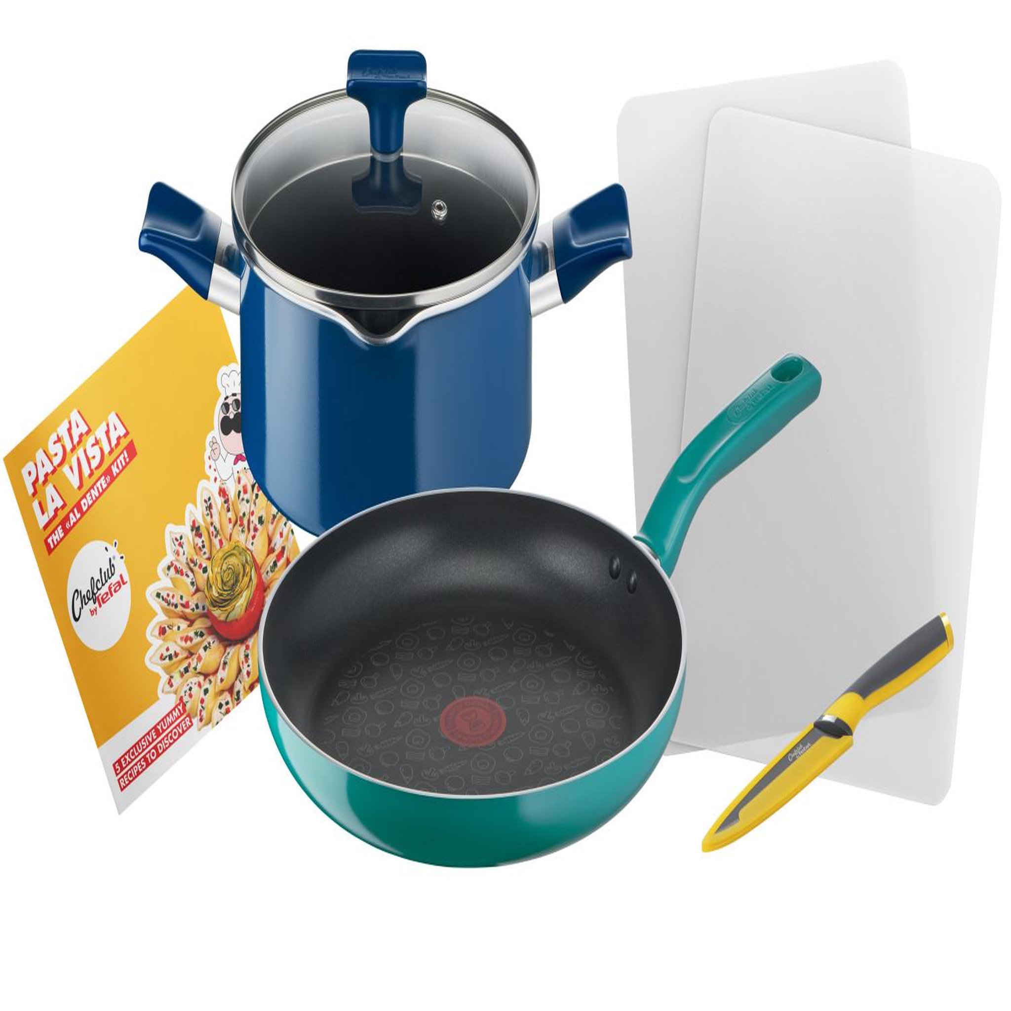 Voir la diapositive 2 : Lagostina Set de cuisine Lagostina 3168430320987 antiadhésif bleu