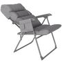 Voir la diapositive 4 : OUTSUNNY Chaise de camping pliante rembourrée inclinable grand confort gris