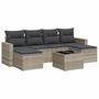 Voir la diapositive 2 : VIDAXL Salon de jardin avec coussins 7 pcs gris clair resine tressee
