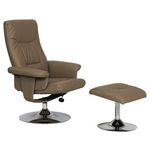 Habitat et Jardin Fauteuil relax + repose-pieds  Louis  - 1 place - Beige