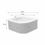 Voir la diapositive 6 : SWEEEK Spa MSPA gonflable carré – Fjord 4 - 4 places.  système anti-gel + bâche. 160cm. PVC. pompe. chauffage. gonfleur. filtre