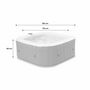 Voir la diapositive 6 : SWEEEK Spa MSPA gonflable carré – Fjord 4 - 4 places.  système anti-gel + bâche. 160cm. PVC. pompe. chauffage. gonfleur. filtre