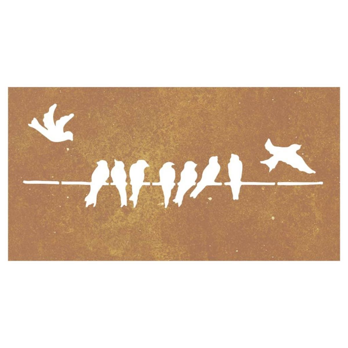 VIDAXL Decoration murale jardin 105x55 cm acier corten design d'oiseau