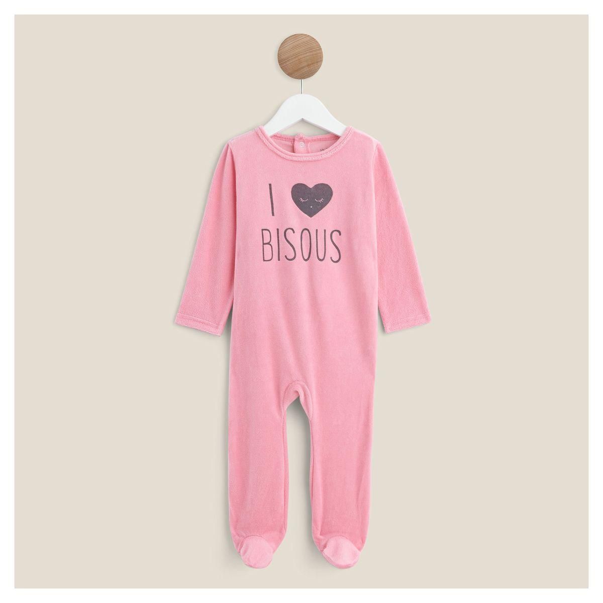 IN EXTENSO Dors bien velours bisous bébé fille