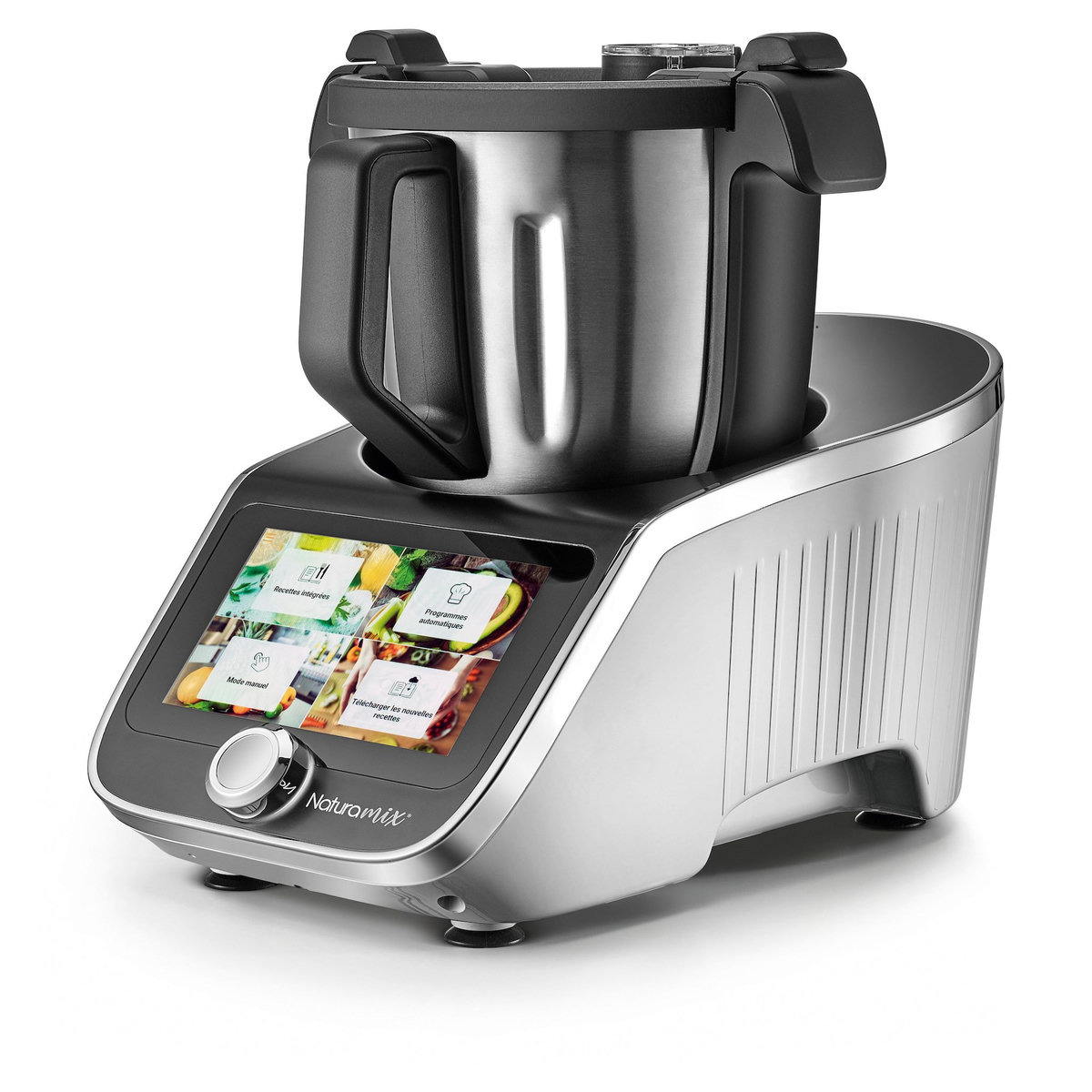 NATURAMIX Robot cuiseur multifonctions avec bol xl,balance intégrée et écran tactile +800 recettes - robot cuiseur xl