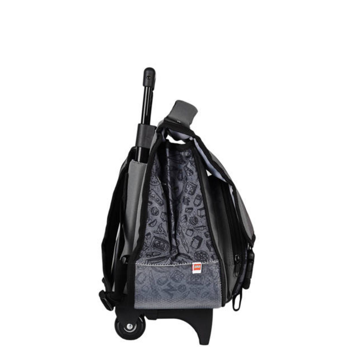 LEGO Cartable à roulettes 38 cm CP/CE1/CE2 noir et or NINJAGO