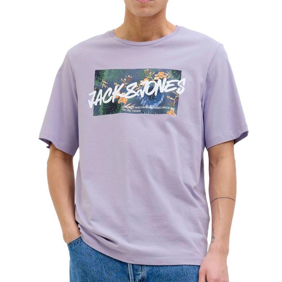 Jack & Jones T shirt Mauve Homme Jack & Jones Hawaiitee
