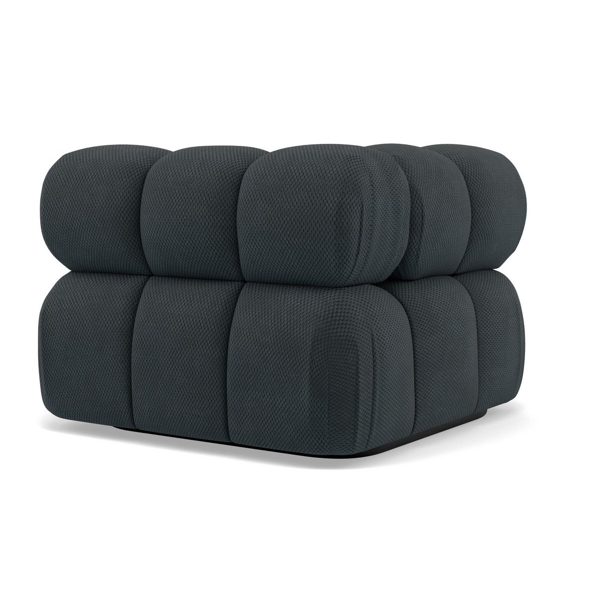 LISA DESIGN Ruby - module d'assise d'angle gauche en velours texturé