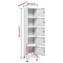 Voir la diapositive 6 : VIDAXL Armoire a casiers Blanc 38x40x180 cm Acier