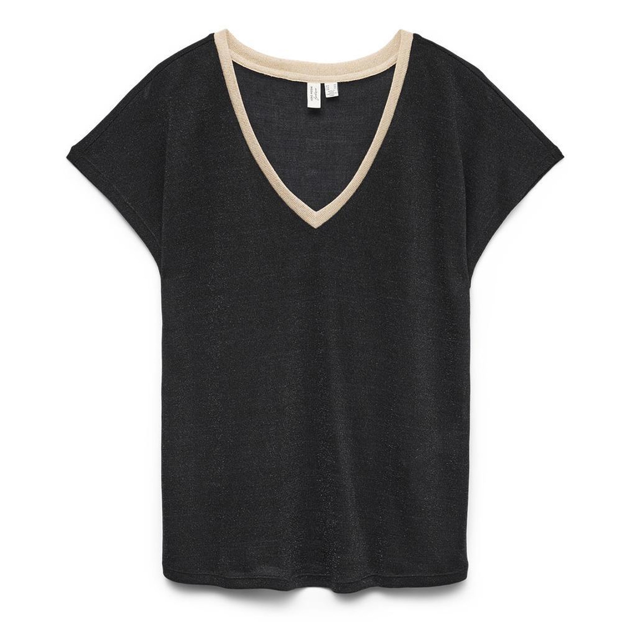 Vero Moda T-shirt Noir Femme Vero Moda Gita. Coloris disponibles : Noir