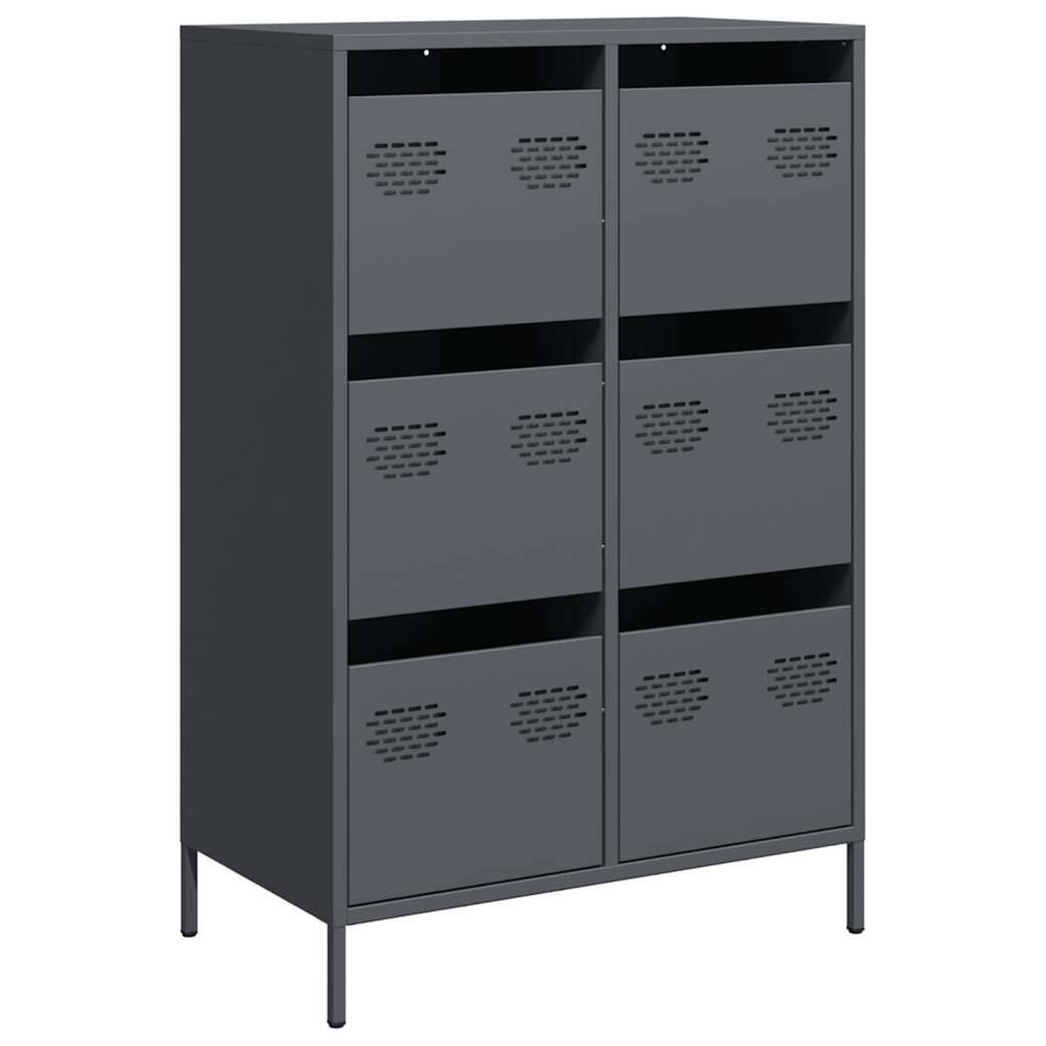 Voir la diapositive 2 : VIDAXL Buffet haut anthracite 68x39x101,5 cm acier