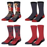 FREEGUN Lot de 4 paires de chaussettes One Piece. Coloris disponibles : Gris
