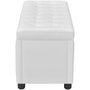 Voir la diapositive 5 : VIDAXL Pouf de rangement Cuir synthetique Blanc