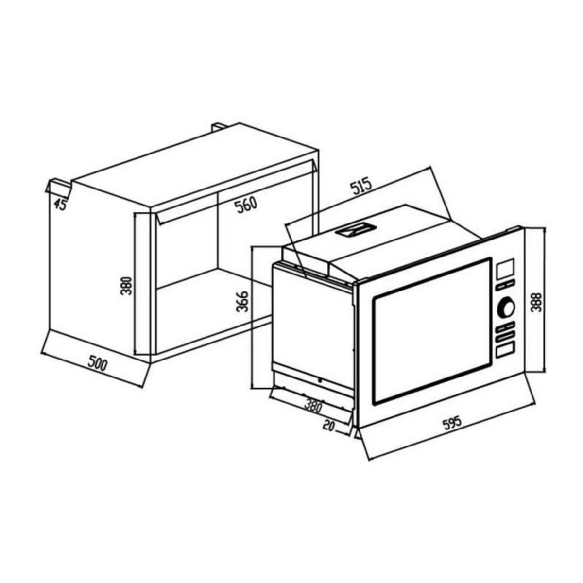 CONTINENTAL EDISON Micro-ondes pose libre CONTINENTAL EDISON, CEMO25GEB2
