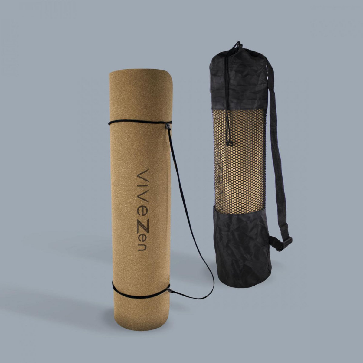 VIVEZEN Tapis de yoga, de gym, d'exercices en liège - 180 x 60 cm