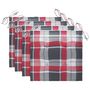 Voir la diapositive 4 : VIDAXL Chaises a manger de jardin avec coussins lot de 3 Acacia massif