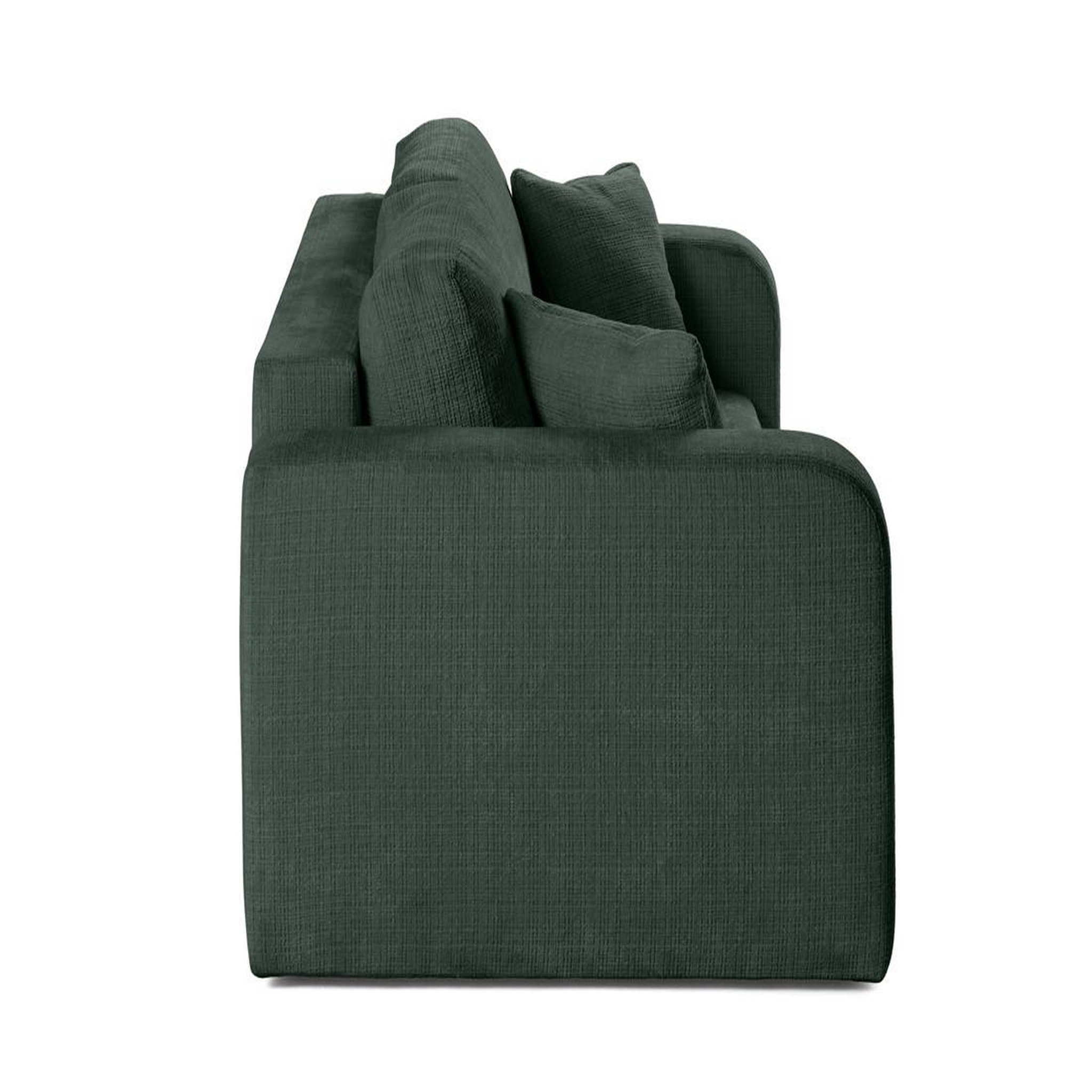Voir la diapositive 4 : BEST MOBILIER Miro - canapé droit 2 places - en velours texturé