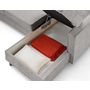 Voir la diapositive 3 : LISA DESIGN Jake - canapé panoramique d'angle gauche 7 places convertible avec coffre en tissu velours relief