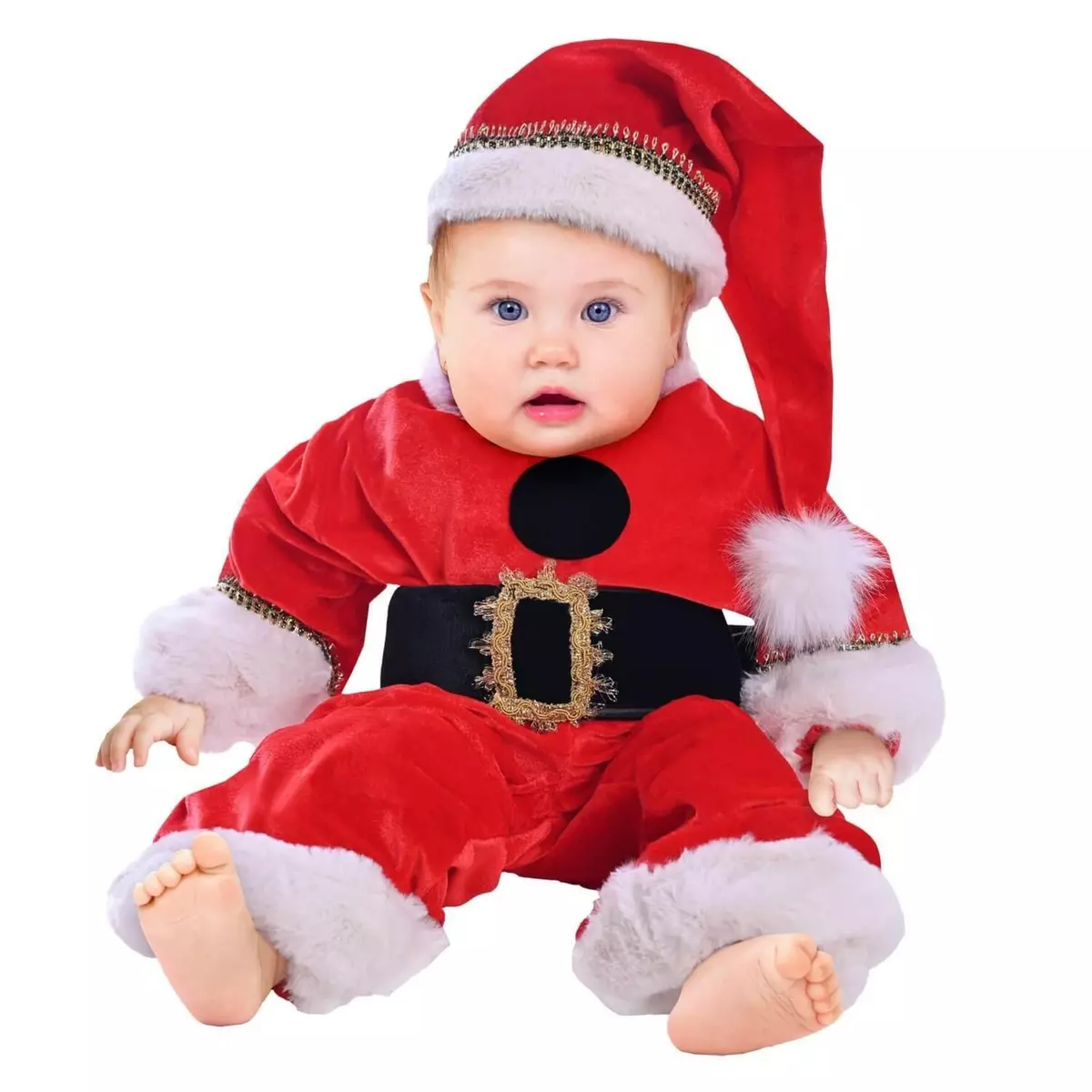  Costume Père Noël - Bébé - 2/3 ans (86 à 96 cm)