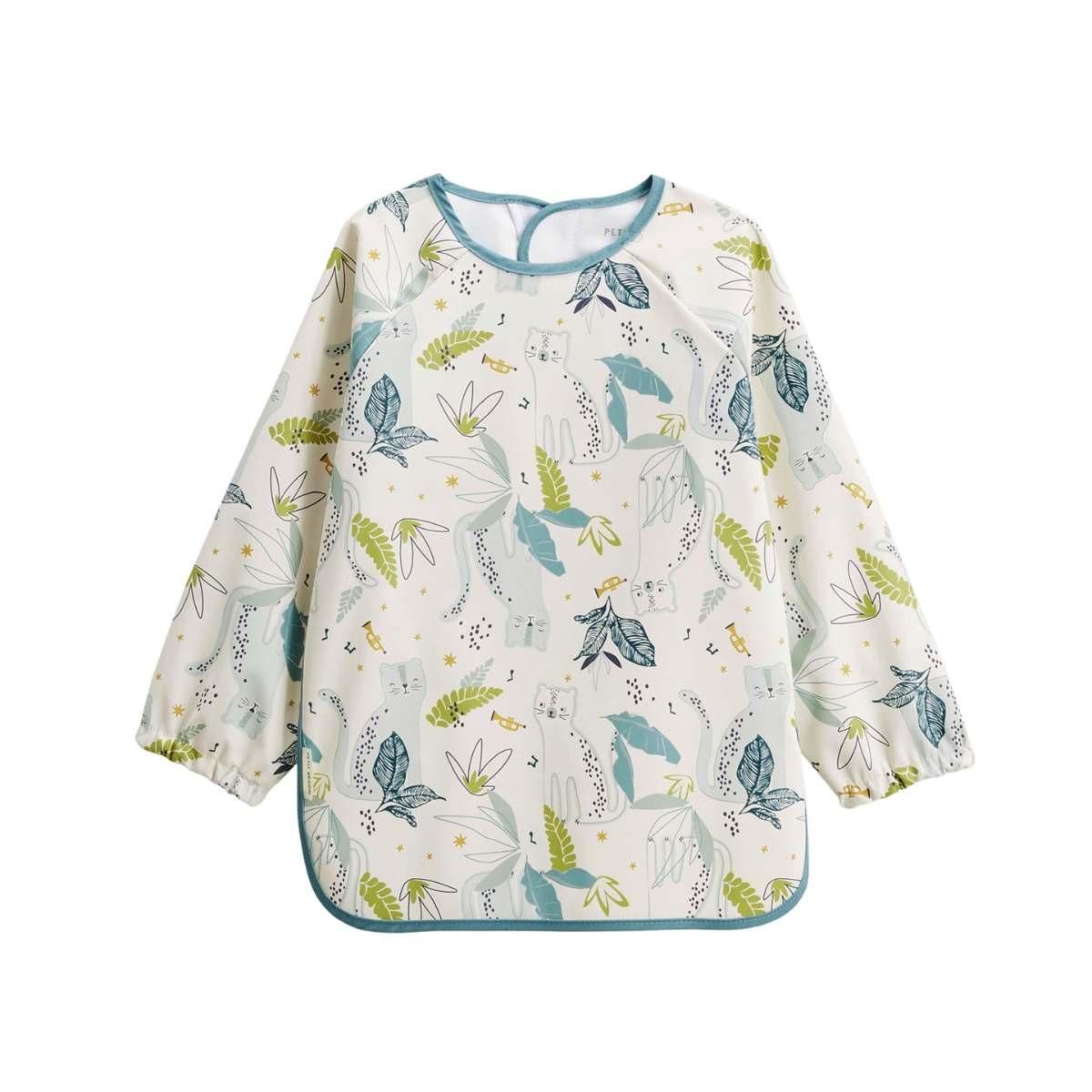 Petit Béguin Lot de 2 bavoirs tablier manches longues Oscar