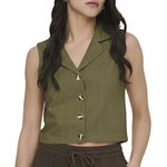 JACQUELINE DE YONG Veste de Tailleur Kaki Femme JDY Milan. Coloris disponibles : Vert