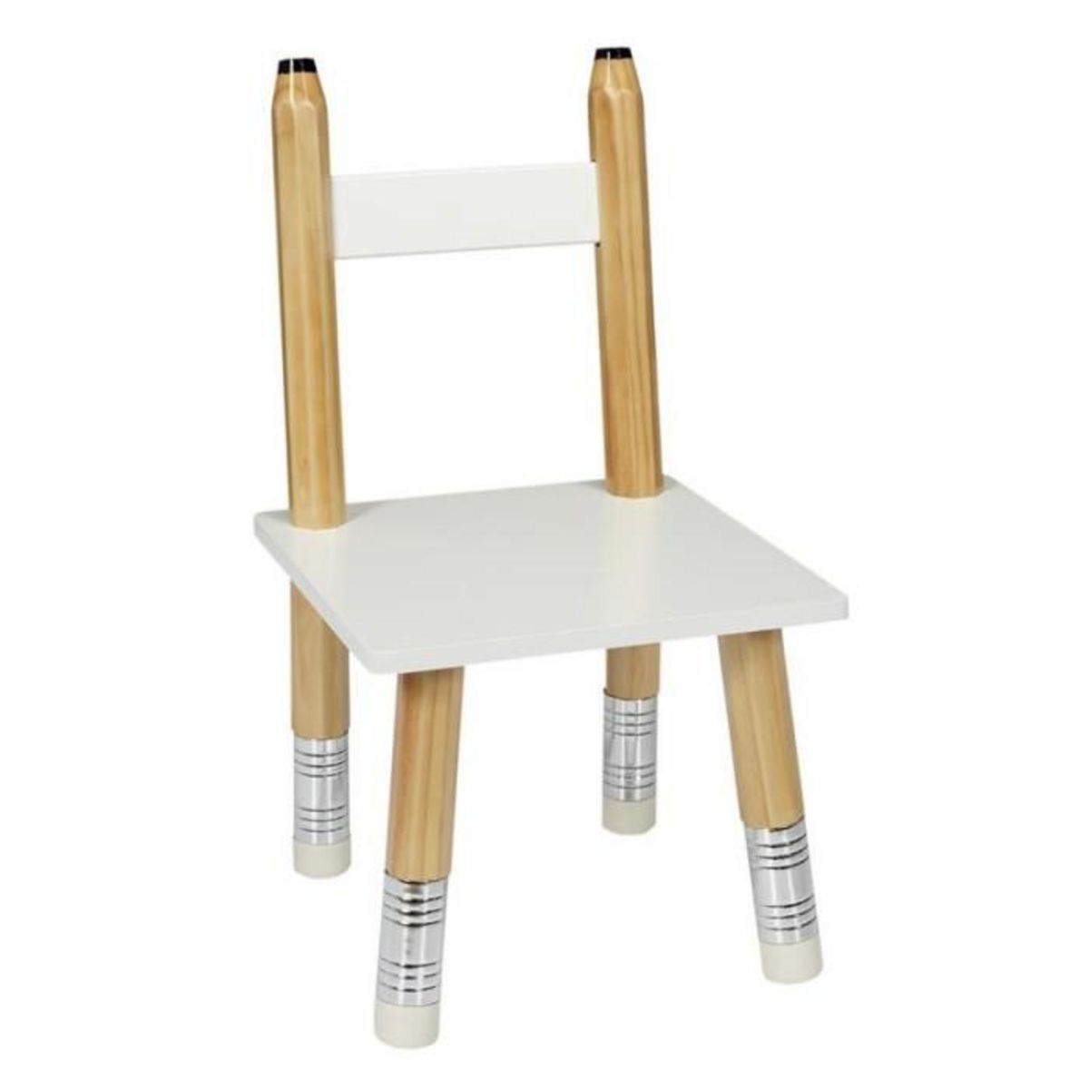 Paris Prix Table & 2 Chaises Enfant  Crayon  60cm Blanc
