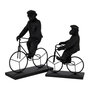 Voir la diapositive 2 : Paris Prix Statuette Déco  Singe Vélo  33cm Noir