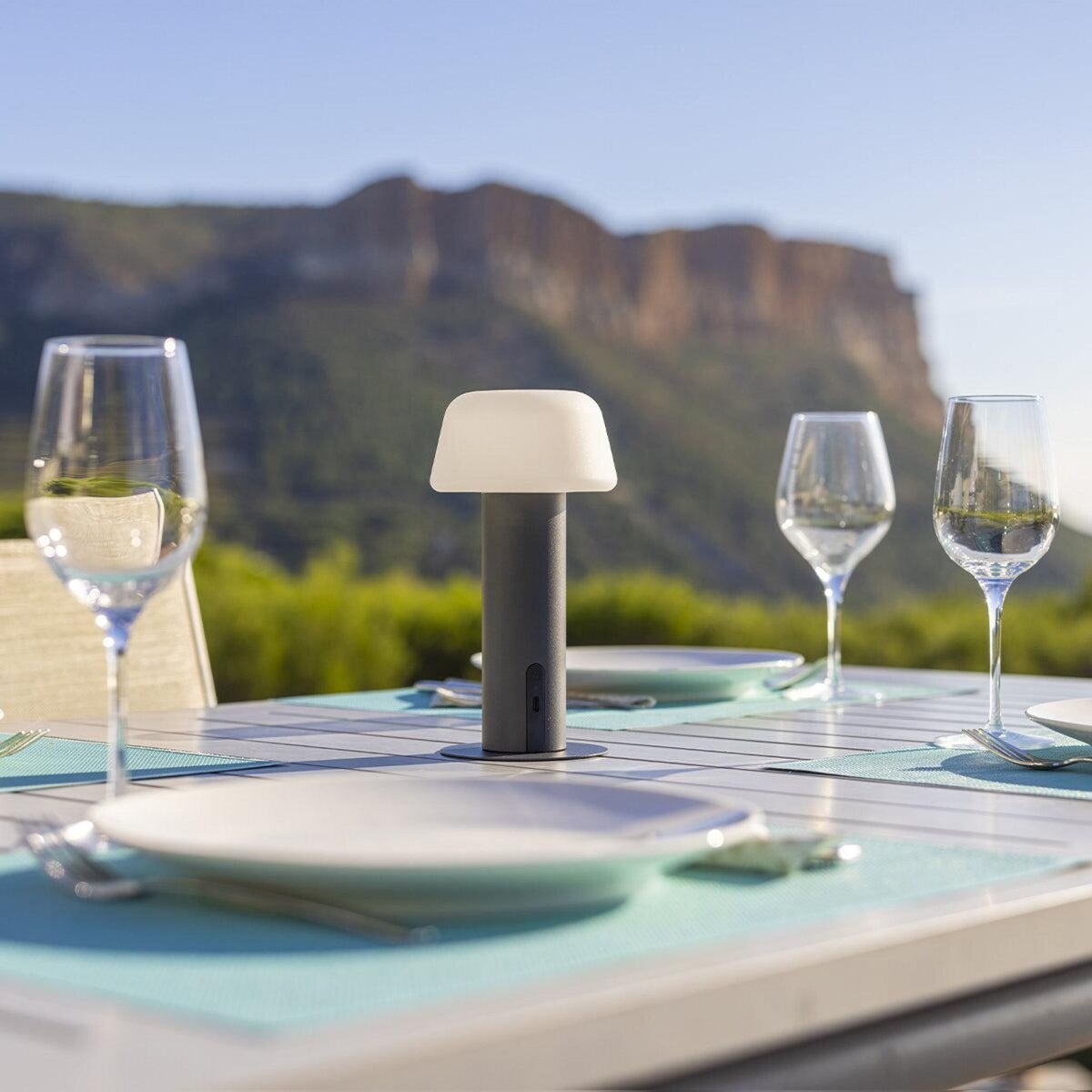 Lumisky Lampe de table MALO Noir Aluminium H21 cm