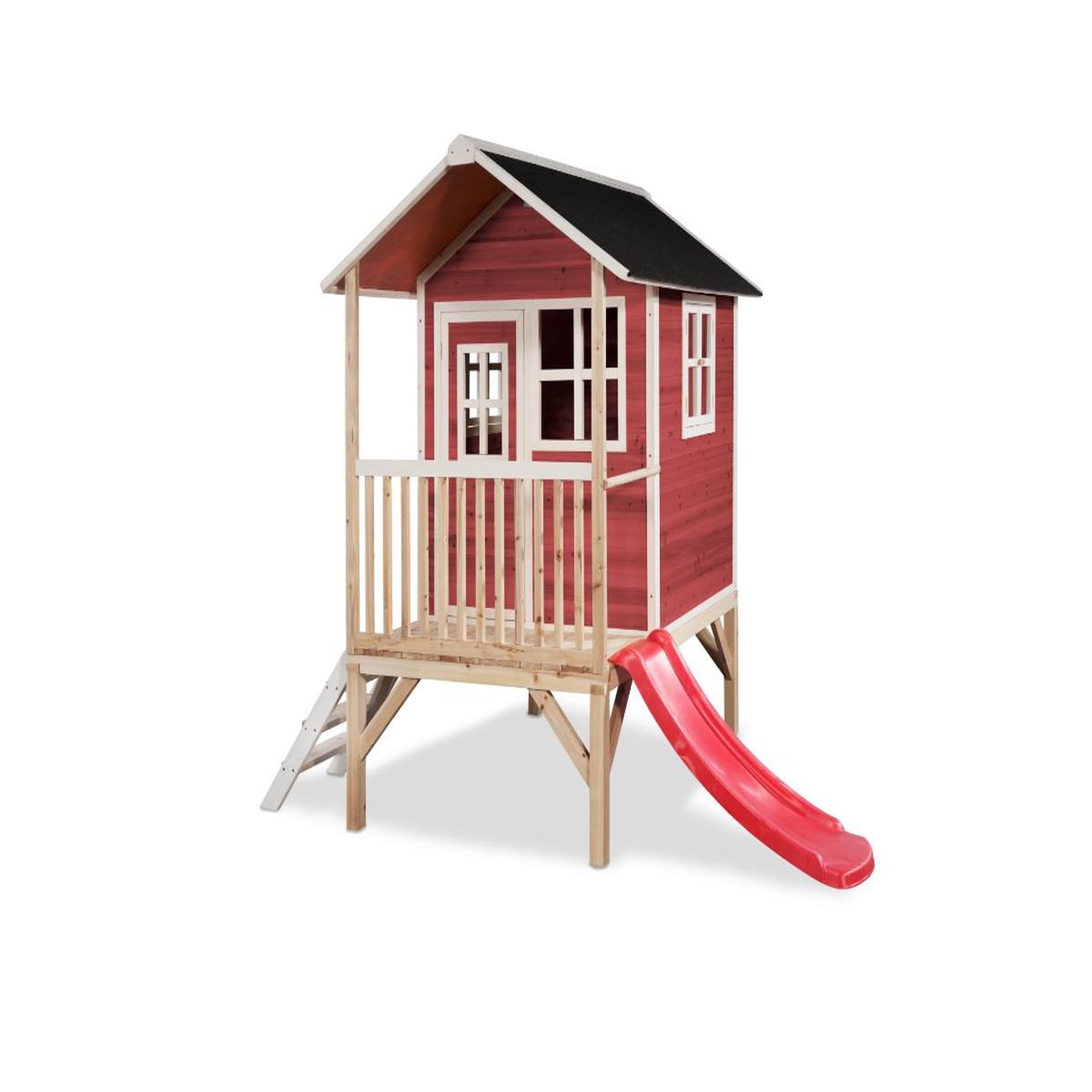 EXIT TOYS Maisonnette en bois pour enfants loft 300 rouge - exit toys